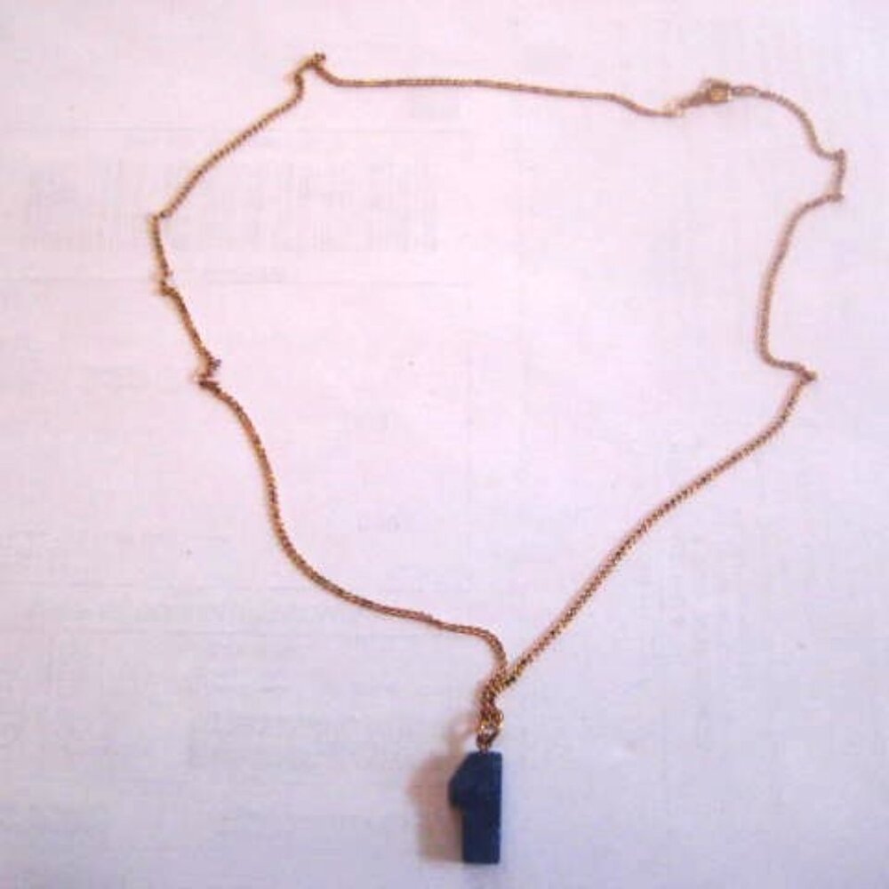 Women's Necklace & Pendant 1/20 12K 18" Blue Stone